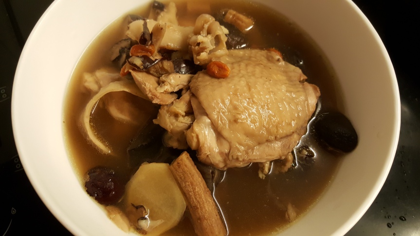 Chinese Chicken Herbal Soup.